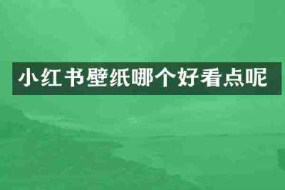 小红书壁纸哪个好看点呢