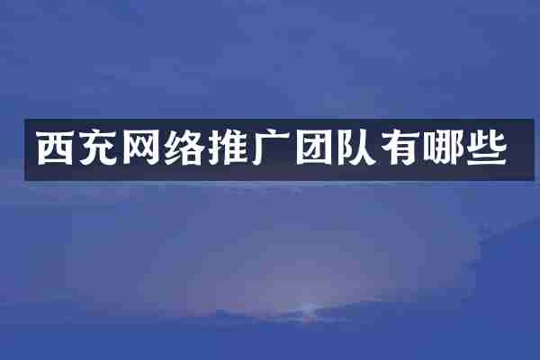 西充网络推广团队有哪些