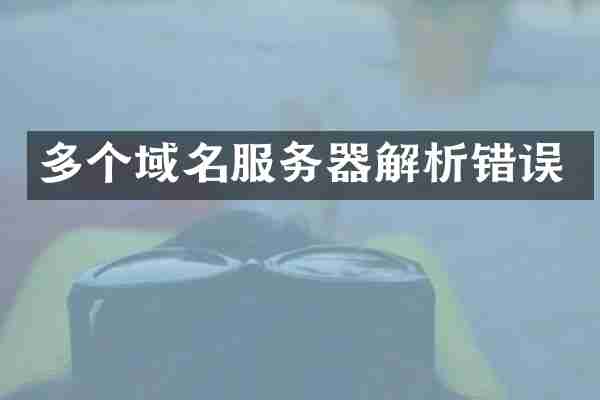 多个域名服务器解析错误