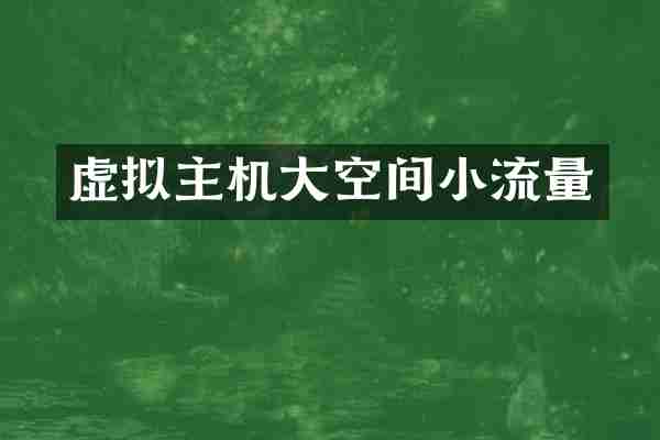 虚拟主机大空间小流量