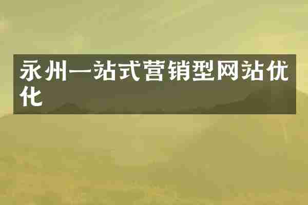 永州一站式营销型网站优化