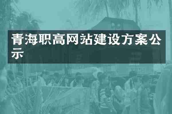 青海职高网站建设方案公示