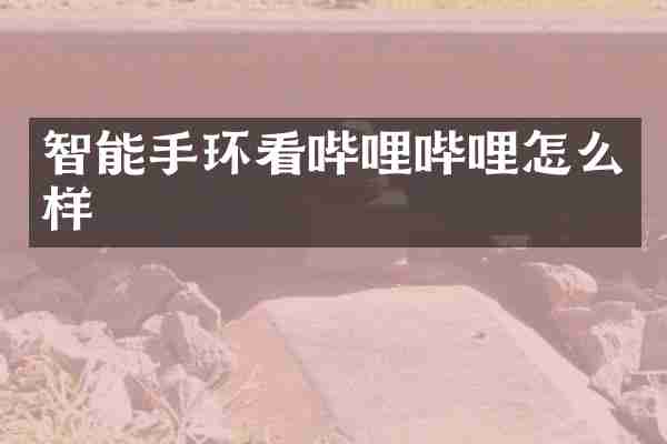 智能手环看哔哩哔哩怎么样