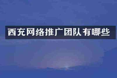 西充网络推广团队有哪些
