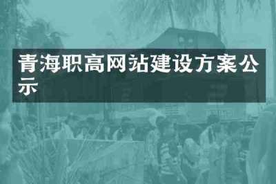青海职高网站建设方案公示