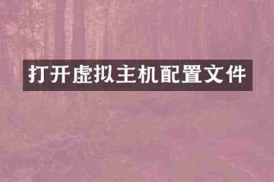 打开虚拟主机配置文件
