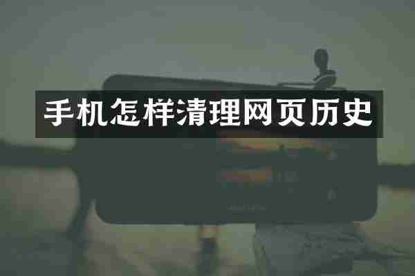 手机怎样清理网页历史