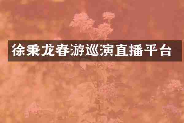徐秉龙春游巡演直播平台