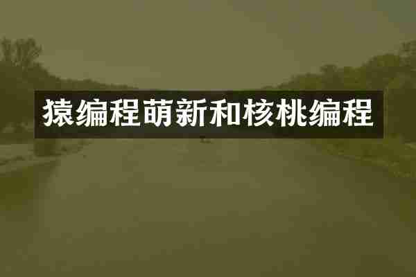 猿编程萌新和核桃编程
