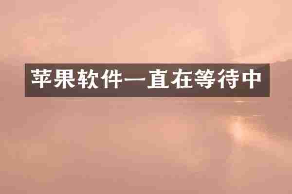 苹果软件一直在等待中