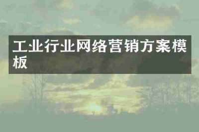 工业行业网络营销方案模板