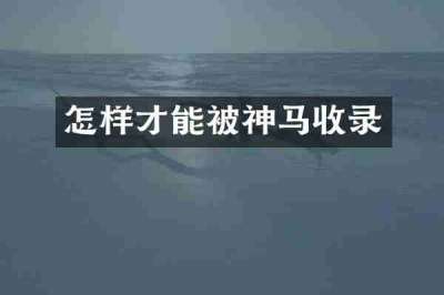 怎样才能被神马收录