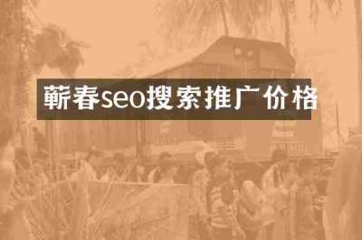 蕲春seo搜索推广价格