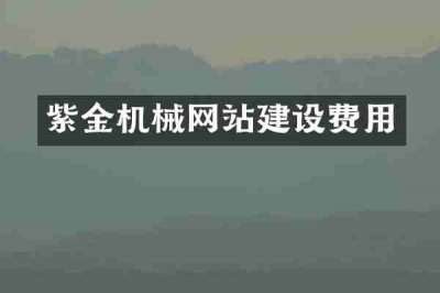 紫金机械网站建设费用