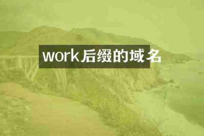 work后缀的域名