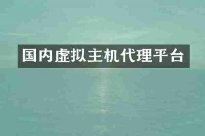 国内虚拟主机代理平台