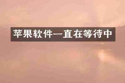 苹果软件一直在等待中