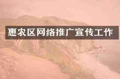惠农区网络推广宣传工作