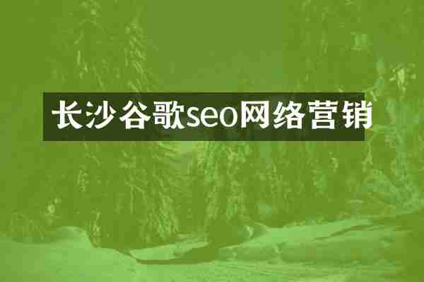 长沙谷歌seo网络营销
