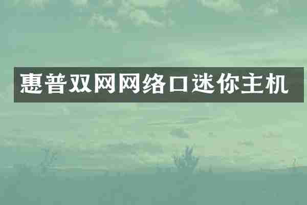 惠普双网网络口迷你主机