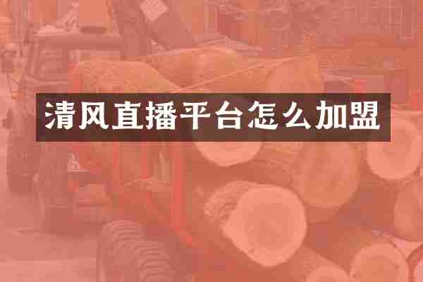 清风直播平台怎么加盟