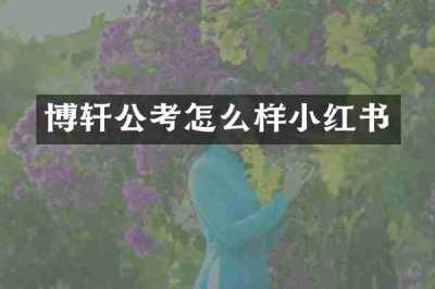 博轩公考怎么样小红书