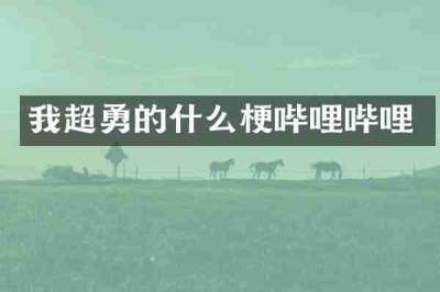 我超勇的什么梗哔哩哔哩