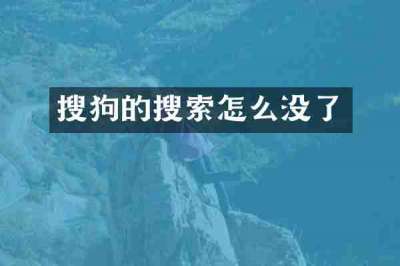 搜狗的搜索怎么没了