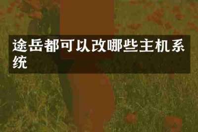 途岳都可以改哪些主机系统