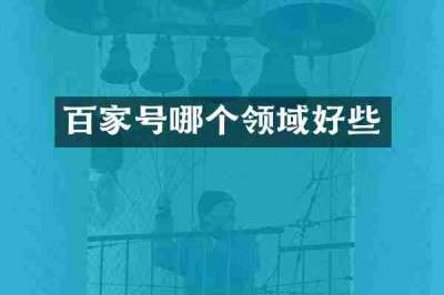 百家号哪个领域好些