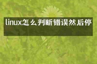 linux怎么判断错误然后停止