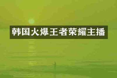 韩国火爆王者荣耀主播