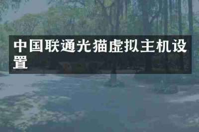中国联通光猫虚拟主机设置