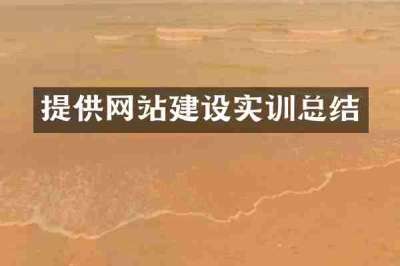 提供网站建设实训总结