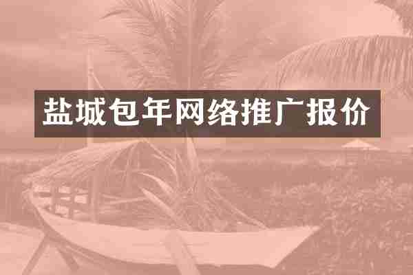 盐城包年网络推广报价