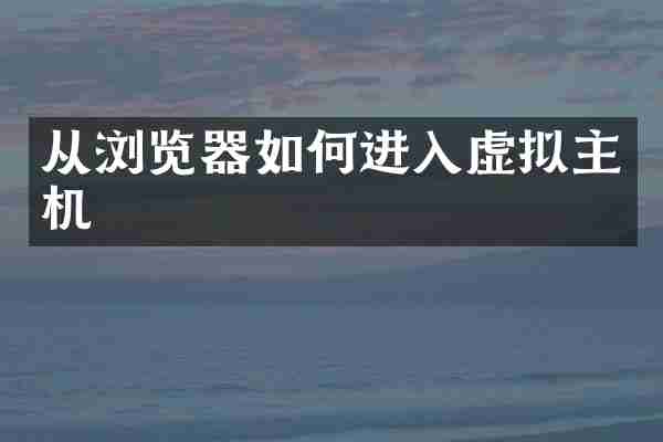 从浏览器如何进入虚拟主机