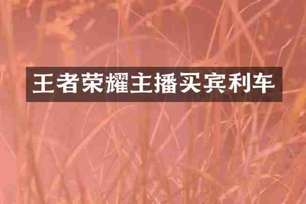 王者荣耀主播买宾利车
