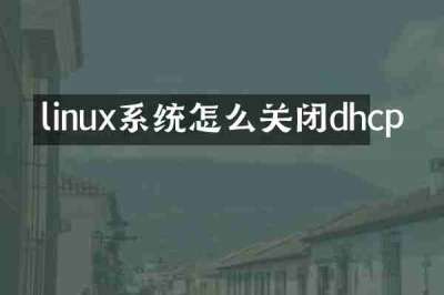 linux系统怎么关闭dhcp