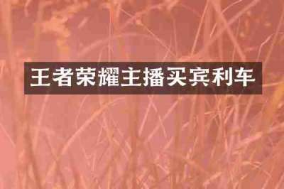 王者荣耀主播买宾利车