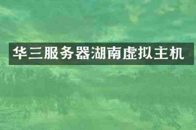华三服务器湖南虚拟主机