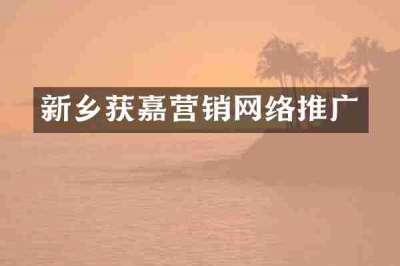 新乡获嘉营销网络推广
