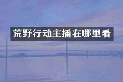 荒野行动主播在哪里看