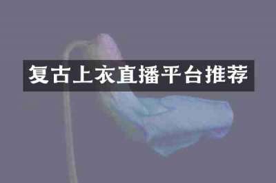 复古上衣直播平台推荐