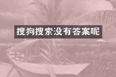 搜狗搜索没有答案呢