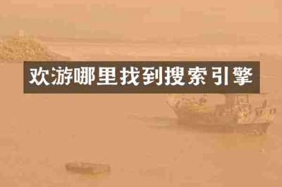 欢游哪里找到搜索引擎
