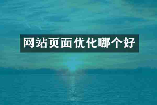 网站页面优化哪个好