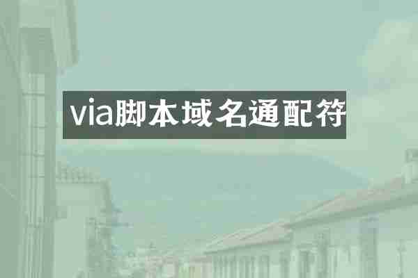 via脚本域名通配符
