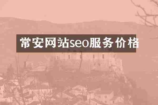 常安网站seo服务价格