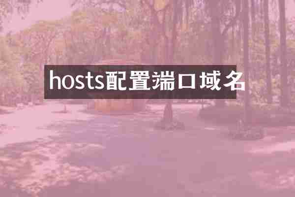 hosts配置端口域名