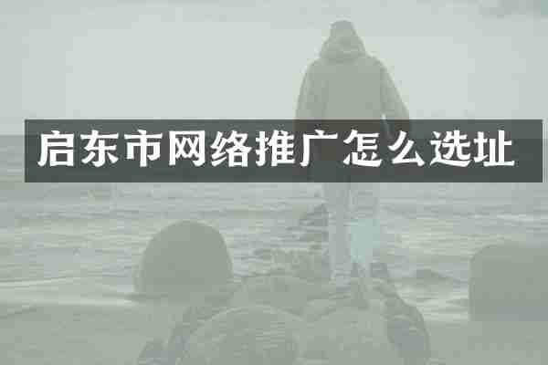 启东市网络推广怎么选址